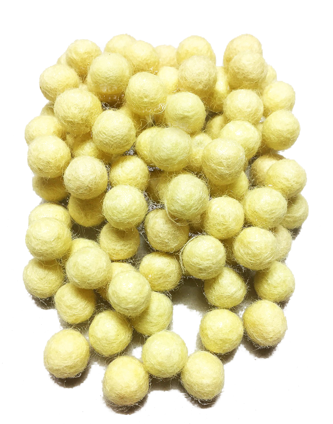 Yarn Place Felt Balls - 100 Pure Wool Beads 20mm Cornsilk W3 - Click Image to Close